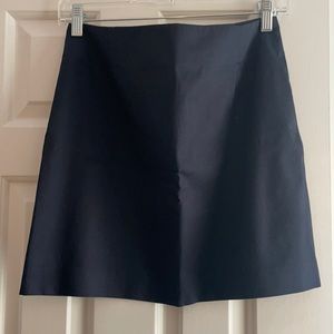 Theory Diasha Navy Cotton Miniskirt